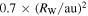 $0.7\times {({R}_{{\rm{W}}}/{\rm{au}})}^{2}$