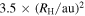 $3.5\times {({R}_{{\rm{H}}}/{\rm{au}})}^{2}$