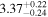 $3.3{7}_{-0.24}^{+0.22}$