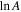 $\mathrm{ln}\,A$