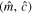 $\left(\hat{m},\hat{c}\right)$