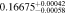 $0.1667{5}_{-0.00058}^{+0.00042}$
