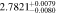 $2.782{1}_{-0.0080}^{+0.0079}$