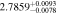 $2.785{9}_{-0.0078}^{+0.0093}$