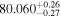 $80.06{0}_{-0.27}^{+0.26}$