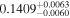 $0.140{9}_{-0.0060}^{+0.0063}$