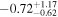 $-0.7{2}_{-0.62}^{+1.17}$