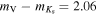 ${m}_{{\rm{V}}}-{m}_{{K}_{{\rm{s}}}}=2.06$