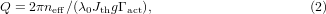 Equation (2)