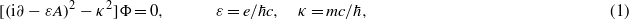 Equation (1)