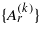 $\{ {A}_{r}^{(k)}\} $