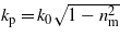${k}_{\mathrm{p}}={k}_{0}\sqrt{1-{n}_{\mathrm{m}}^{2}}$