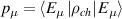 ${p_\mu } = \langle {E_\mu }\left| {{\rho _{ch}}} \right|{E_\mu }\rangle $