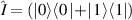 $\hat{I} = \left( {|0\rangle \langle 0\left| + \right|1\rangle \langle 1|} \right)$