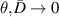 $\theta , \bar{D} \to 0$