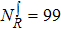 ${N}_{R}^{\int }=99$