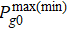 ${P}_{g0}^{\max (\min)}$