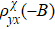 ${\rho }_{yx}^{\chi }(-B)$