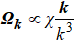 ${{\boldsymbol{\varOmega }}}_{{\boldsymbol{k}}}\propto \chi \displaystyle \frac{{\boldsymbol{k}}}{{k}^{3}}$