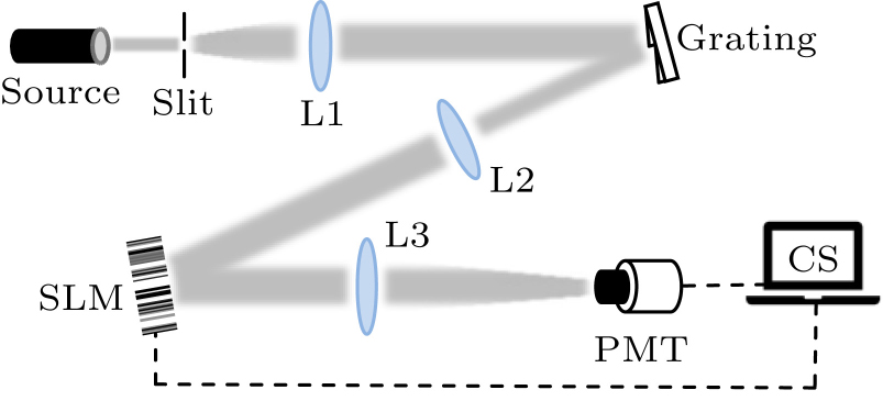 Fast compressed sensing spectral measurement with adaptive gradient ...