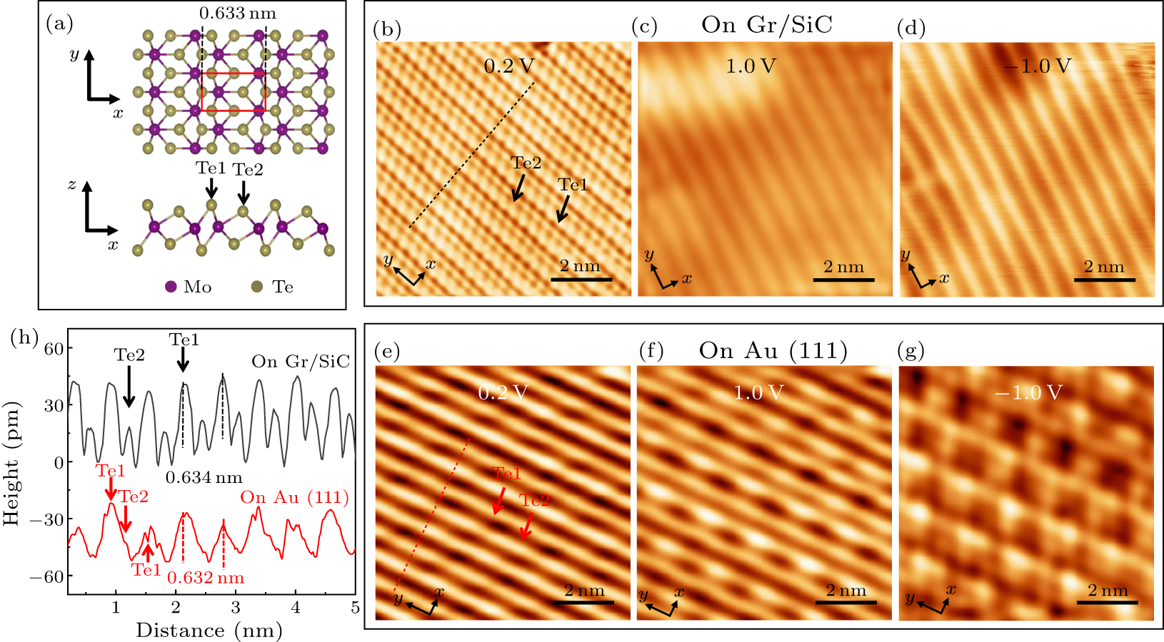 Microscopic growth mechanism and edge states of monolayer 1T′-MoTe2 ...
