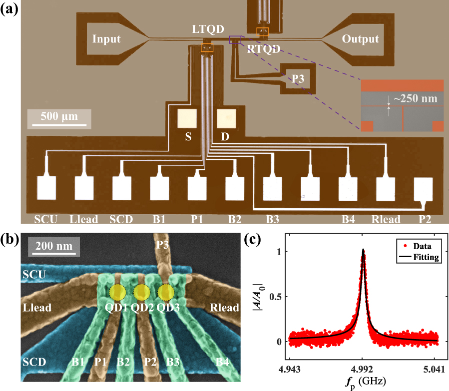 Coupling and characterization of a Si/SiGe triple quantum dot array ...