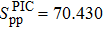 ${S}_{{\rm{pp}}}^{{\rm{PIC}}}=70.430$