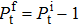 ${P}_{{\rm{t}}}^{{\rm{f}}}={P}_{{\rm{t}}}^{{\rm{i}}}-1$