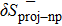 $\bar{\delta {S}_{{\rm{proj-np}}}}$