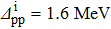${\varDelta }_{{\rm{pp}}}^{{\rm{i}}}=1.6\,{\rm{MeV}}$