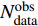 $ N_{\rm data}^{\rm obs} $