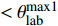 $ \lt \theta_{\rm lab}^{{\rm max}1} $