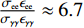 $ \frac{\sigma_{\rm ee}\epsilon_{\rm ee}}{\sigma_{{\rm{\gamma}}{\rm{\gamma}}}\epsilon_{{\rm{\gamma}}{\rm{\gamma}}}} \approx 6.7 $