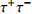 $\tau^+\tau^-$