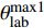 $ \theta_{\rm lab}^{{\rm max}1} $