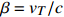 $ \beta=v_T/c $