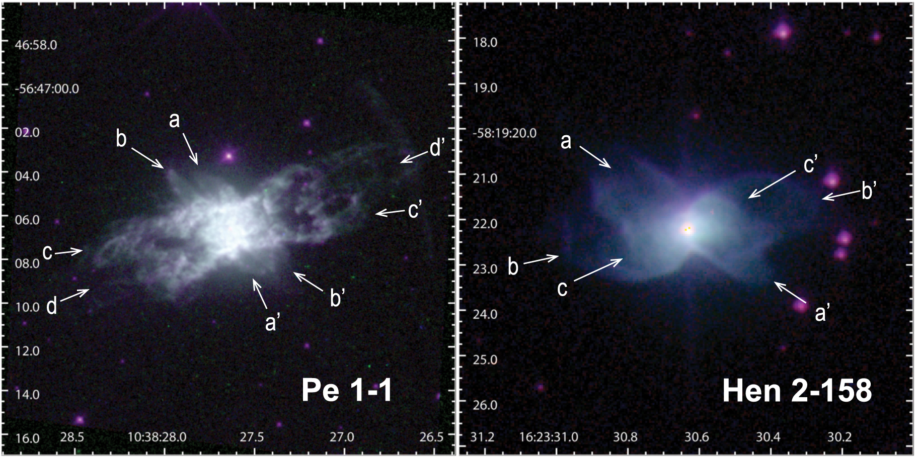 A Morphological Study of Two Young Multipolar Planetary Nebulae ...