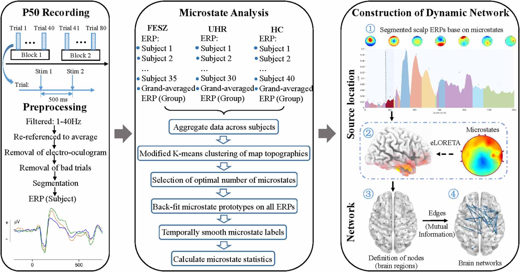 Dynamic brain functional network based on EEG microstate during sensory ...