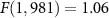 $F(1,981) = 1.06$