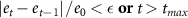 $\left| e_ - e_ \right|/e_ < \epsilon } t > }$