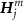 $\boldsymbol^m}_j$