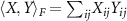 $\langle X, Y\rangle_F = \sum_^X_Y_$