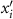 $x^}_i$