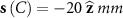 $}\left( C \right) = - 20}\widehat }}mm$