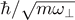 $\hslash /\sqrt{m{\omega }_{\perp }}$