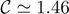 $\mathcal{C}\simeq 1.46$