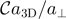 $\mathcal{C}{a}_{3\text{D}}/{a}_{\perp }$