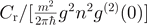 ${C}_{\text{r}}/[\frac{{m}^{2}}{2\pi \hslash }{g}^{2}{n}^{2}{g}^{(2)}(0)]$