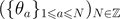 ${({\left\{{\theta }_{a}\right\}}_{1\leqslant a\leqslant N})}_{N\in \mathbb{Z}}$