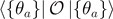 $\left\langle \left\{{\theta }_{a}\right\}\right\vert \mathcal{O}\left\vert \left\{{\theta }_{a}\right\}\right\rangle $